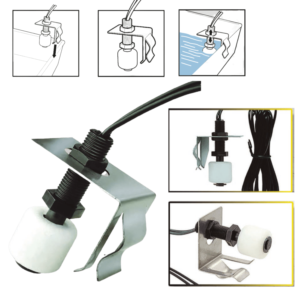 SEALED SWITCH WITH 6FT OF 18AWG LEAD WIRE AND STAINLESS STEEL CLIP - A&R Supply - Air Conditioning & Refrigeration Wholesaler - HERCULES