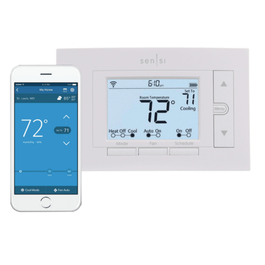 SENSI WI-FI SMART PROGRAMMABLE THERMOSTAT FOR SMART HOME - A&R Supply - Air Conditioning & Refrigeration Wholesaler - EMERSON