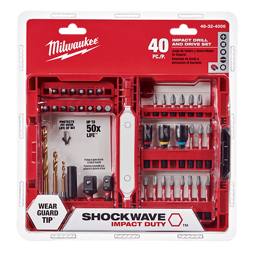 SHOCKWAVE™ IMPACT DUTY DRILL & DRIVE SET - 40PC - A&R Supply - Air Conditioning & Refrigeration Wholesaler - MILWAUKEE
