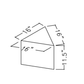 SMALL TRIANGLE ASSEMBLED FIBERGLASS REDUCER - 16" x 16" x 16" - A&R Supply - Air Conditioning & Refrigeration Wholesaler - MIAMI TECH