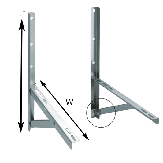 STAILESS STEEL FOLDABLE WALL CONDENSER BRACKET - MAX LOAD: 485LBS - A&R Supply - Air Conditioning & Refrigeration Wholesaler - HERCULES