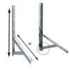 STAILESS STEEL FOLDABLE WALL CONDENSER BRACKET - MAX LOAD: 485LBS - A&R Supply - Air Conditioning & Refrigeration Wholesaler - HERCULES