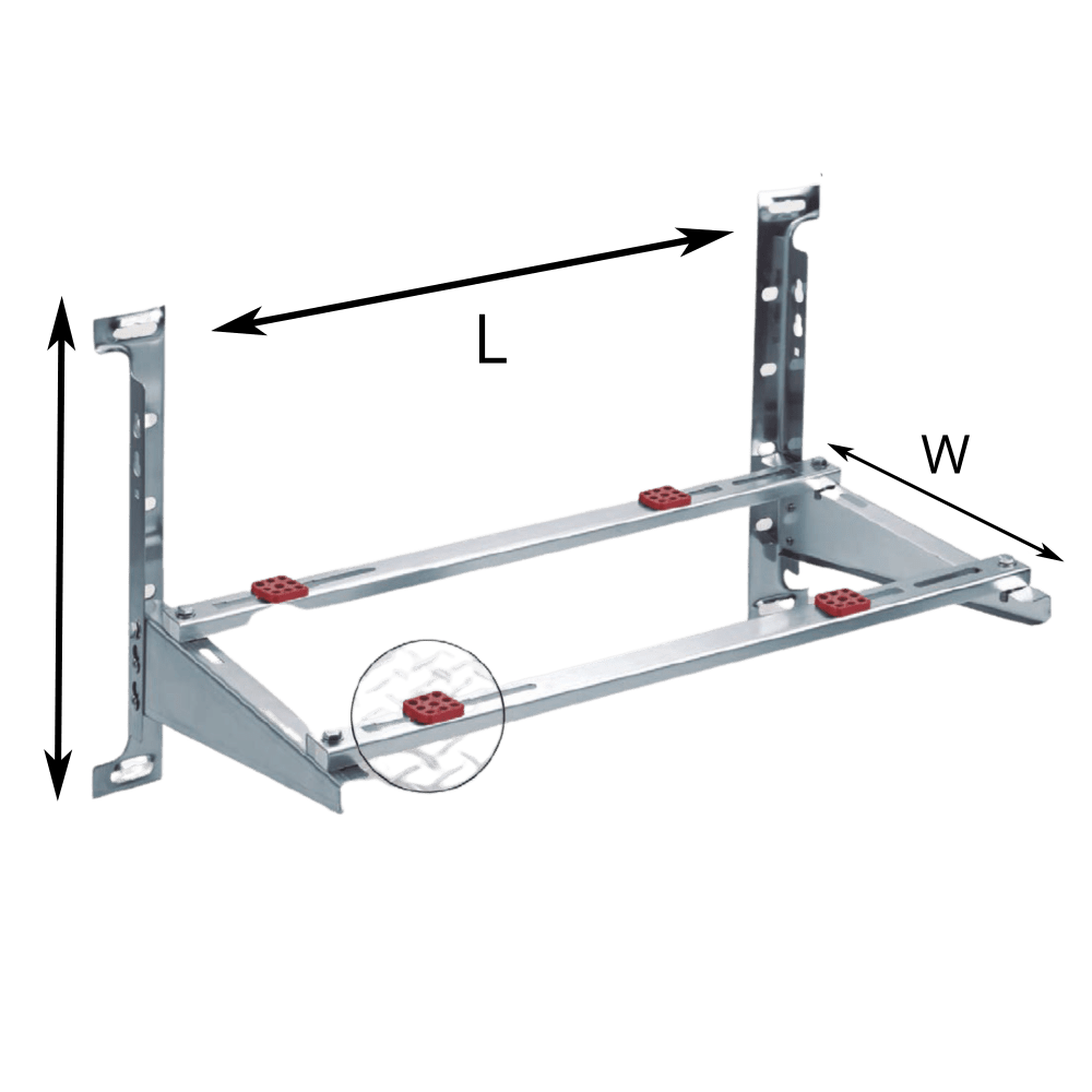 STAILESS STEEL WALL CONDENSER BRACKET - MAX LOAD: 617LBS - A&R Supply - Air Conditioning & Refrigeration Wholesaler - HERCULES