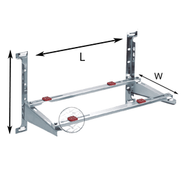 STAILESS STEEL WALL CONDENSER BRACKET - MAX LOAD: 617LBS - A&R Supply - Air Conditioning & Refrigeration Wholesaler - HERCULES