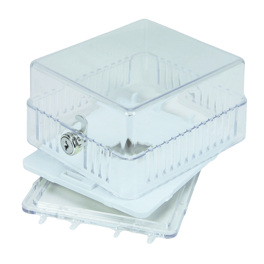 T-STAT GUARD CLEAR PLASTIC - 4 3/4" x 4 1/4" x 2 3/4" - A&R Supply - Air Conditioning & Refrigeration Wholesaler - SMART ELECTRIC