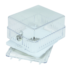 T-STAT GUARD CLEAR PLASTIC - 4 3/4" x 4 1/4" x 2 3/4" - A&R Supply - Air Conditioning & Refrigeration Wholesaler - SMART ELECTRIC