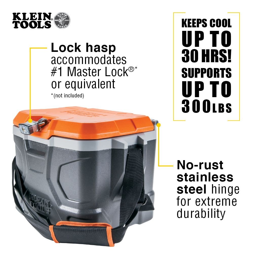 TRADESMAN PRO™ TOUGH BOX COOLER, 17-QUART - A&R Supply - Air Conditioning & Refrigeration Wholesaler - KLEIN TOOLS
