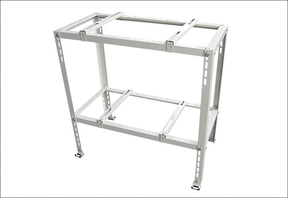 TWO CONDENSING UNIT STAND - MAX LOAD: 440LBS - L:31-7/16" x H: 47-1/4" x D:19-11/16" - A&R Supply - Air Conditioning & Refrigeration Wholesaler - HERCULES