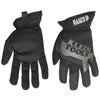 UTILITY GLOVES - MECHANICS GLOVES, LARGE BLACK/GRAY - REINFORCED - TREK DRY TOP WITH SPONGE FOAM - A&R Supply - Air Conditioning & Refrigeration Wholesaler - KLEIN TOOLS