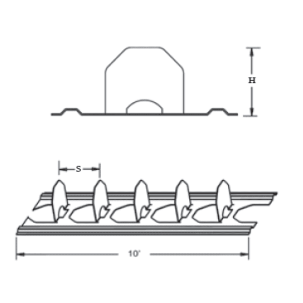 VANE RAIL - 2" x 10' - PRICE IS PER FT - A&R Supply - Air Conditioning & Refrigeration Wholesaler - ELGEN
