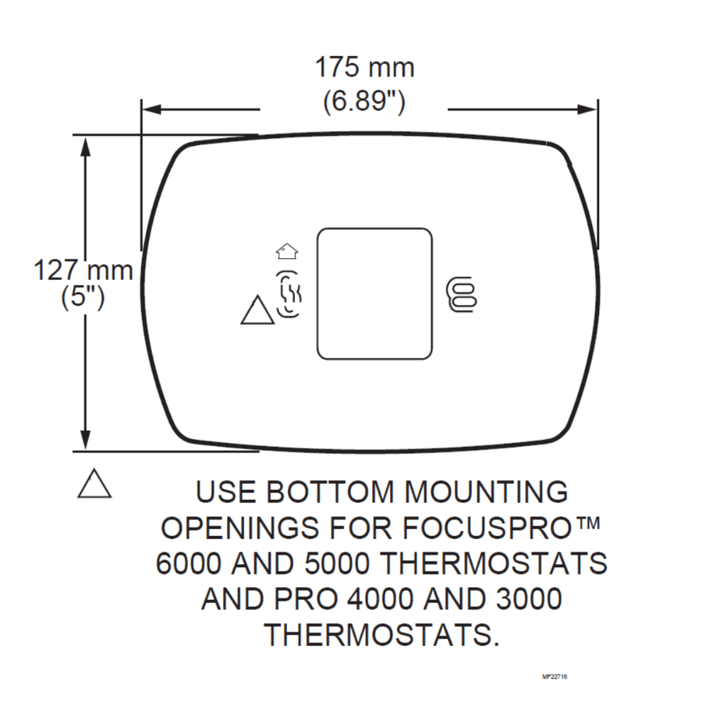 WALL COVER PLATE 5" x 6-7/8" (12/BX) - A&R Supply - Air Conditioning & Refrigeration Wholesaler - HONEYWELL