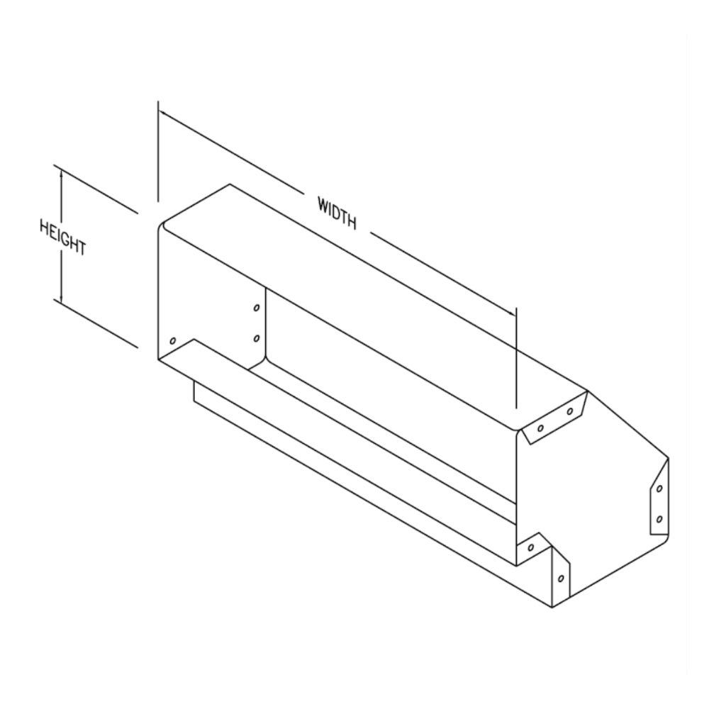 WALL STACK SHORT-WAY ELBOW - 3.25" x 10" - A&R Supply - Air Conditioning & Refrigeration Wholesaler - MIAMI TECH